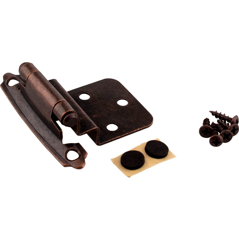 Hardware Resources - 3/8'' Self-closing Inset Hinge, 2-pack - Brushed Oil Rubbed Bronze
