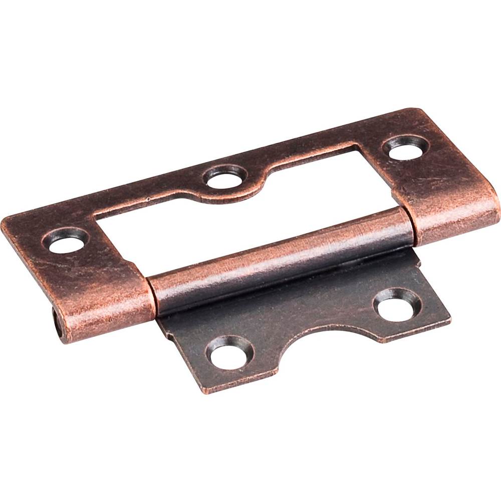 Hardware Resources - 2-1/2'' Antique Copper Fixed Pin Flat Back Non-mortise Hinge - Antique Copper