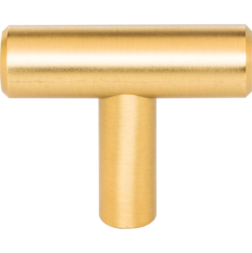 1-9/16'' Overall Length Brushed Gold Naples Cabinet ''T'' Knob