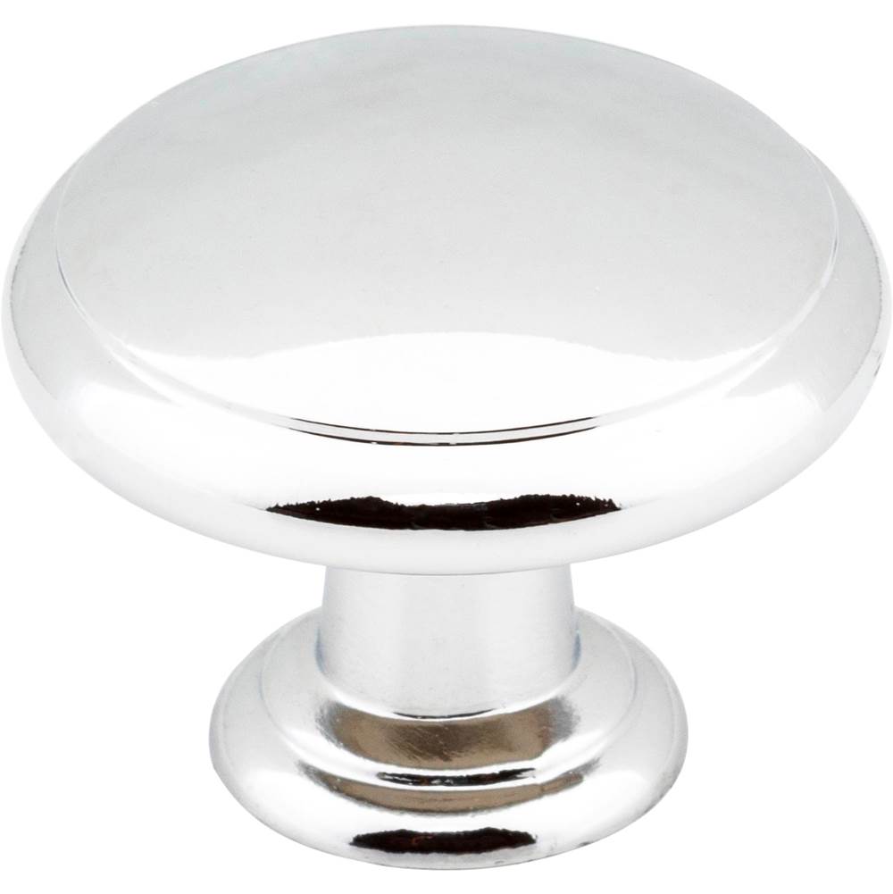 Hardware Resources - 1-3/16'' Diameter Polished Chrome Gatsby Cabinet Mushroom Knob - Polished Chrome