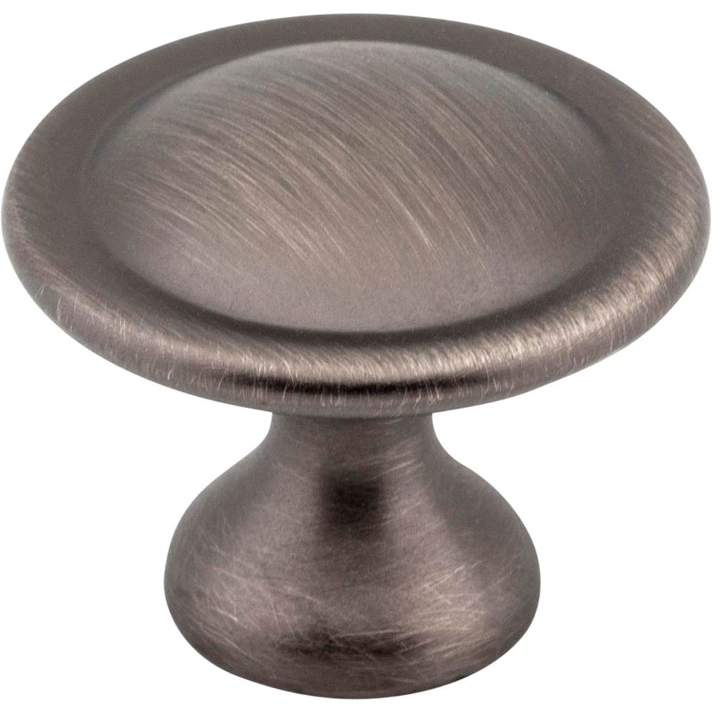 Hardware Resources - 1-1/8'' Diameter Brushed Pewter Button Watervale Cabinet Mushroom Knob - Brushed Pewter