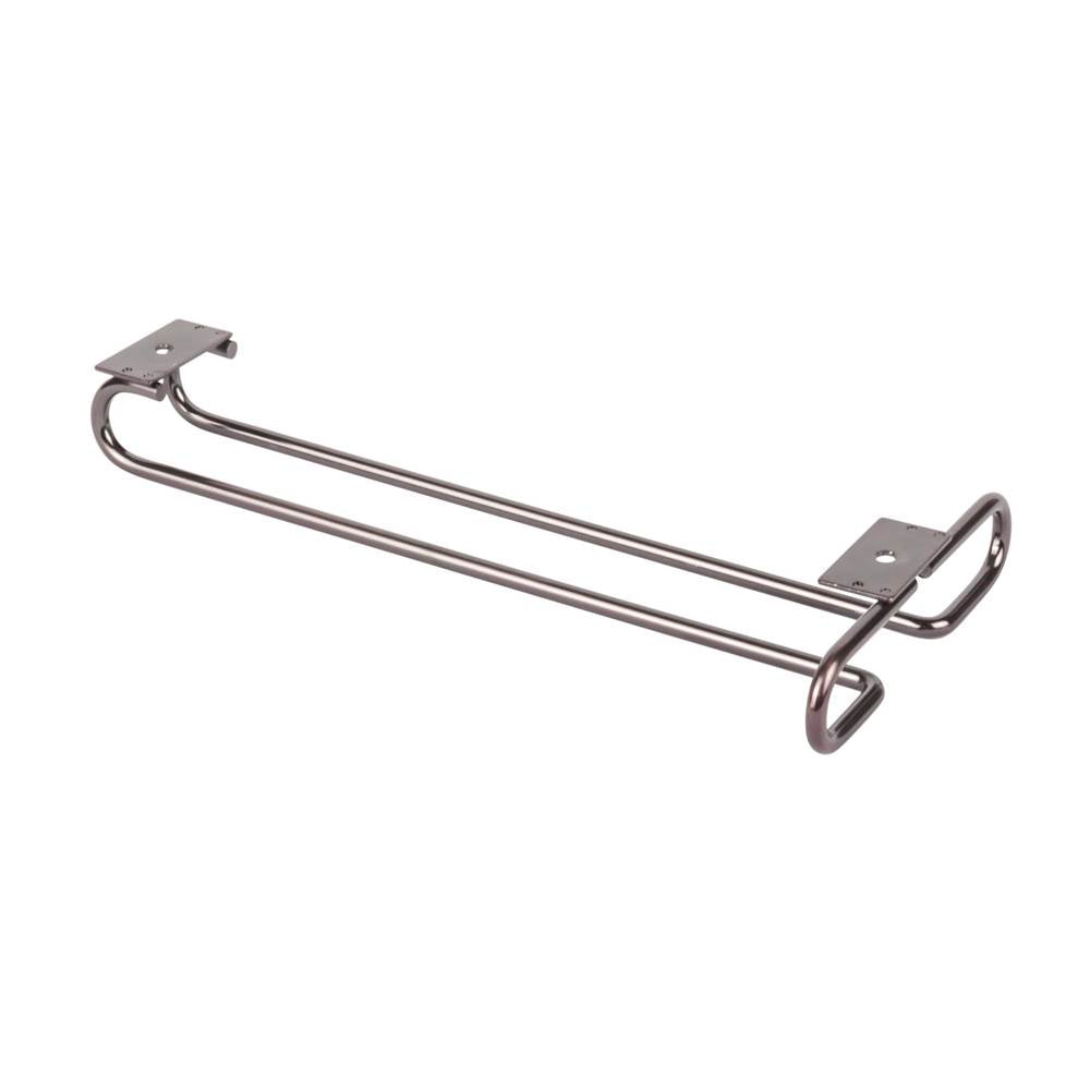 Hardware Resources - Brushed Oil Rubbed Bronze Under Cabinet Stemware Rack - Brushed Oil Rubbed Bronze