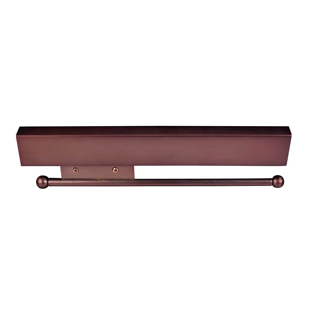 Hardware Resources - Brushed Oil Rubbed Bronze 12'' Sliding Valet Rod - Brushed Oil Rubbed Bronze