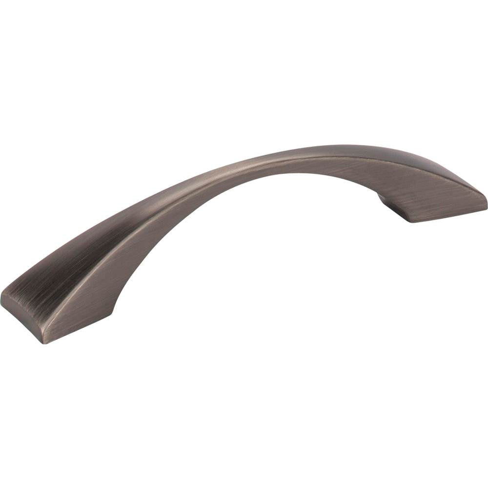 Hardware Resources - 96 mm Center-to-Center Brushed Pewter Square Glendale Cabinet Pull - Brushed Pewter