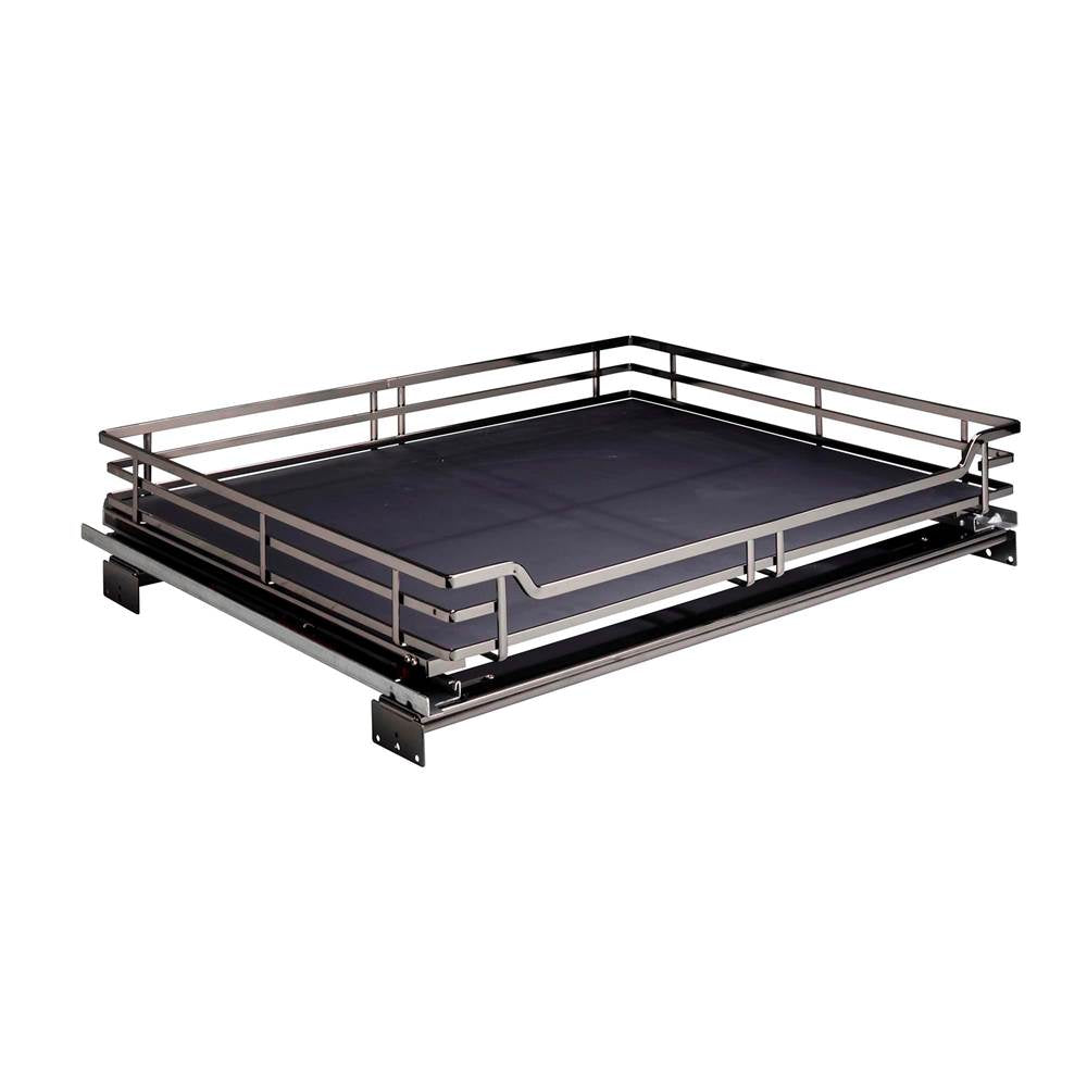 Hardware Resources - 27'' Black Nickel STORAGE WITH STYLE Metal Soft-close Pullout Basket - Black Nickel