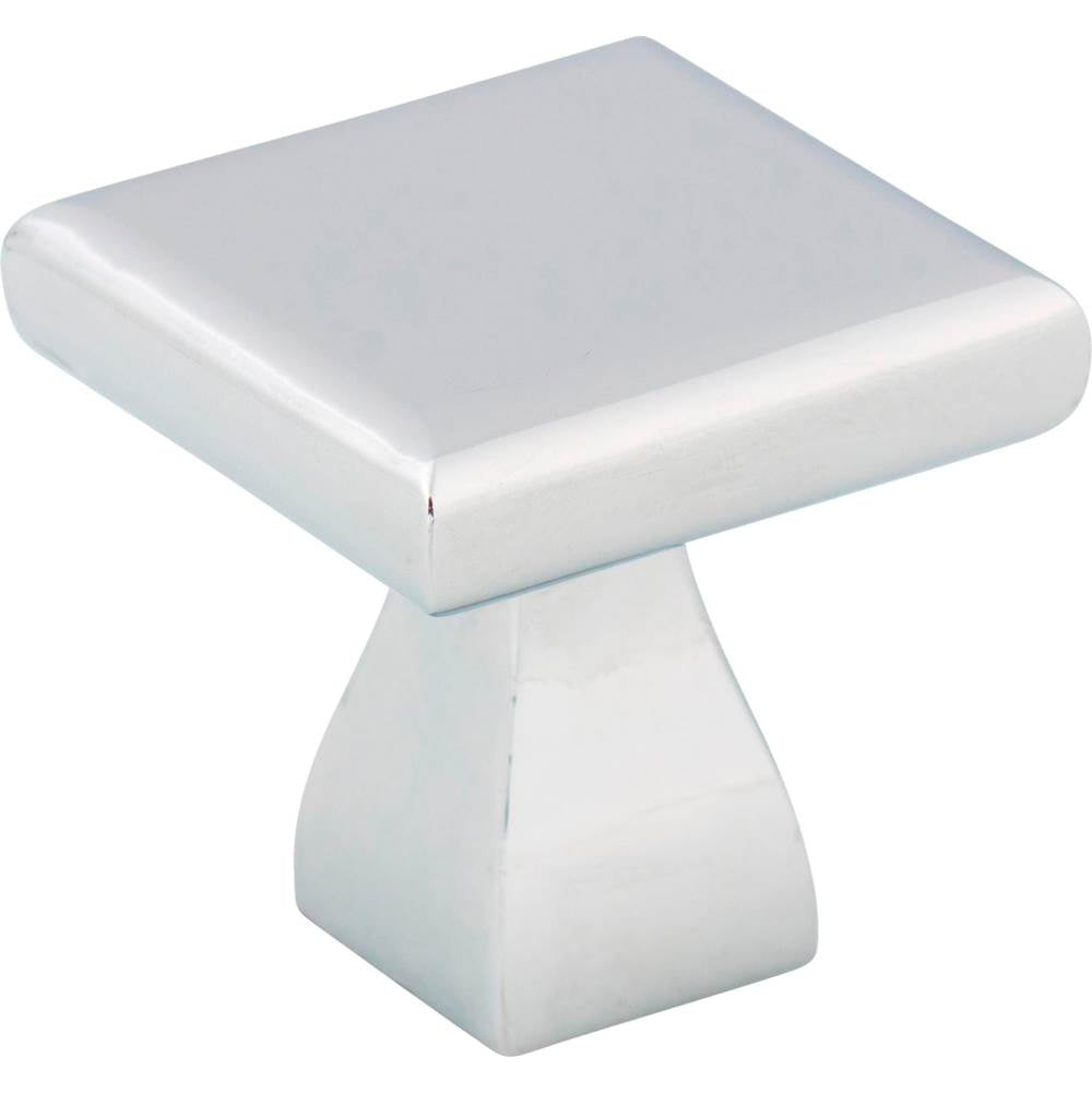 Hardware Resources - 1'' Overall Length Polished Chrome Square Hadly Cabinet Knob - Polished Chrome
