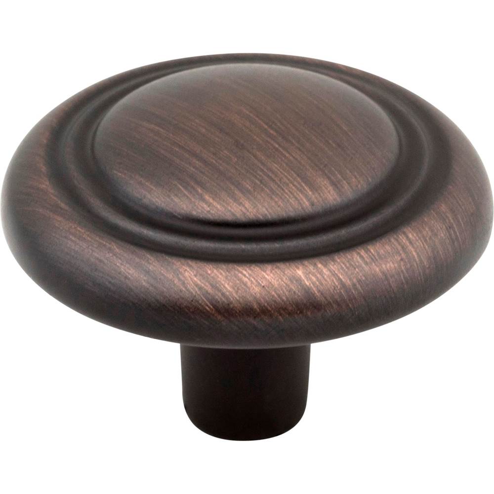 Hardware Resources - 1-1/4'' Diameter Brushed Oil Rubbed Bronze Button Vienna Cabinet Mushroom Knob - Brushed Oil Rubbed Bronze