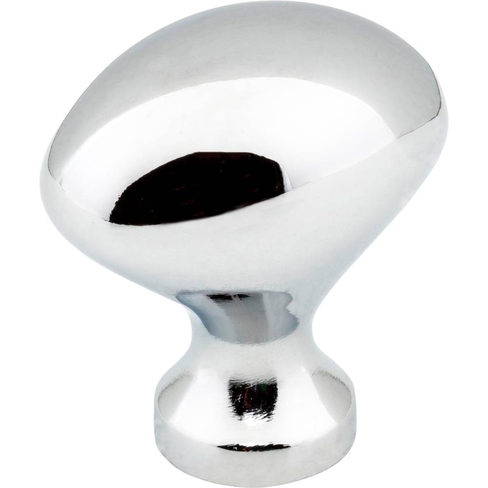 Hardware Resources - 1-1/8'' Overall Length Polished Chrome Oval Merryville Cabinet Knob - Polished Chrome