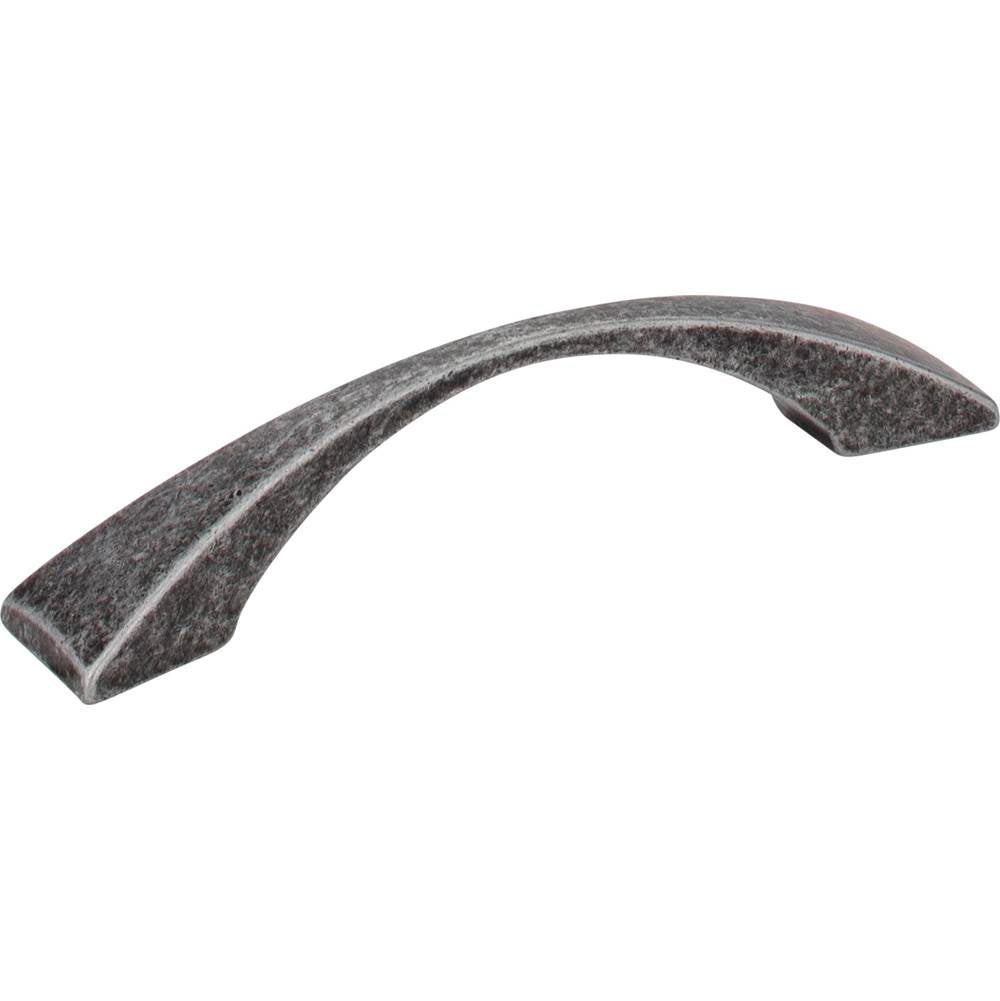 Hardware Resources - 96 mm Center-to-Center Distressed Antique Silver Square Glendale Cabinet Pull - Distressed Antique Silver