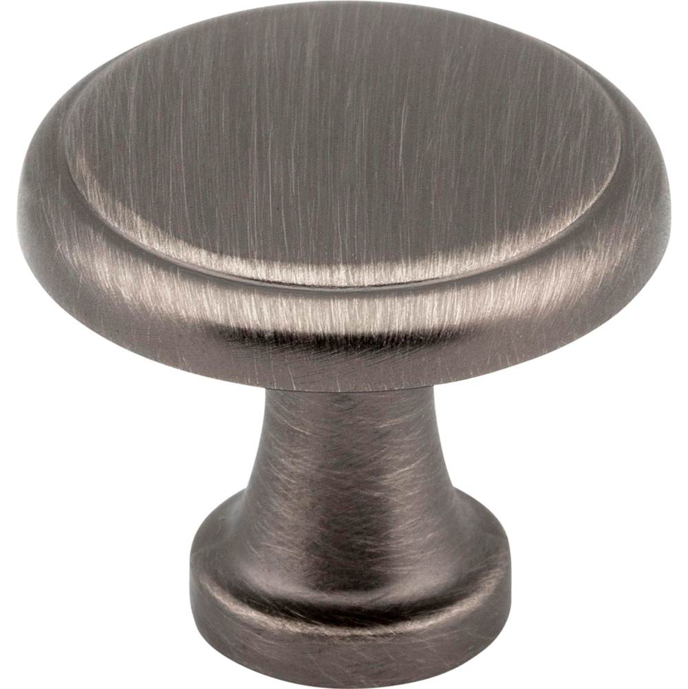 Hardware Resources - 1-3/16'' Diameter Brushed Pewter Kenner Cabinet Mushroom Knob - Brushed Pewter