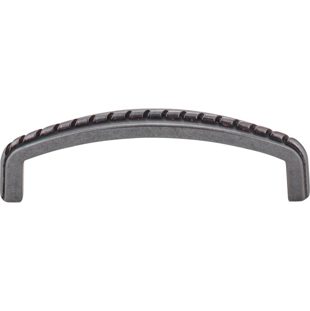 96 mm Center-to-Center Brushed Pewter Rope Detailed Cypress Cabinet Pull