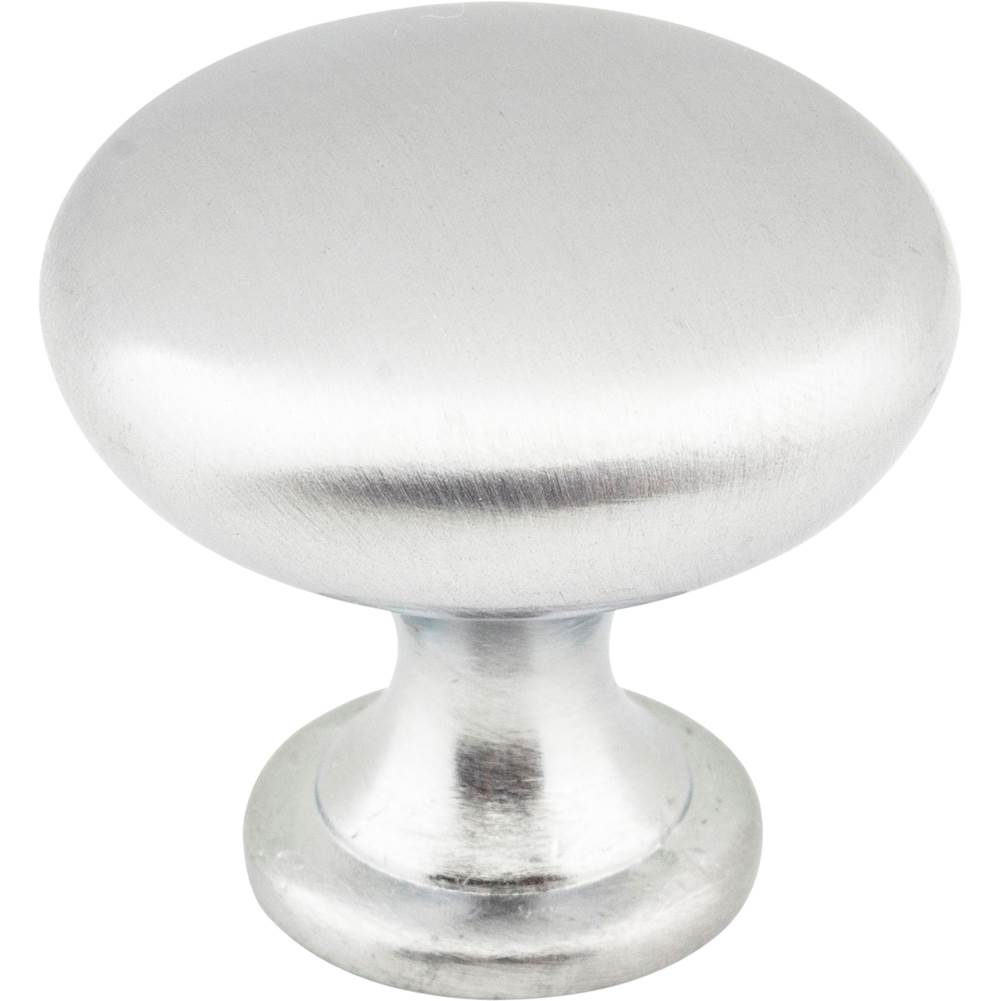 Hardware Resources - 1-3/16'' Diameter Brushed Chrome Madison Cabinet Mushroom Knob - Brushed Chrome