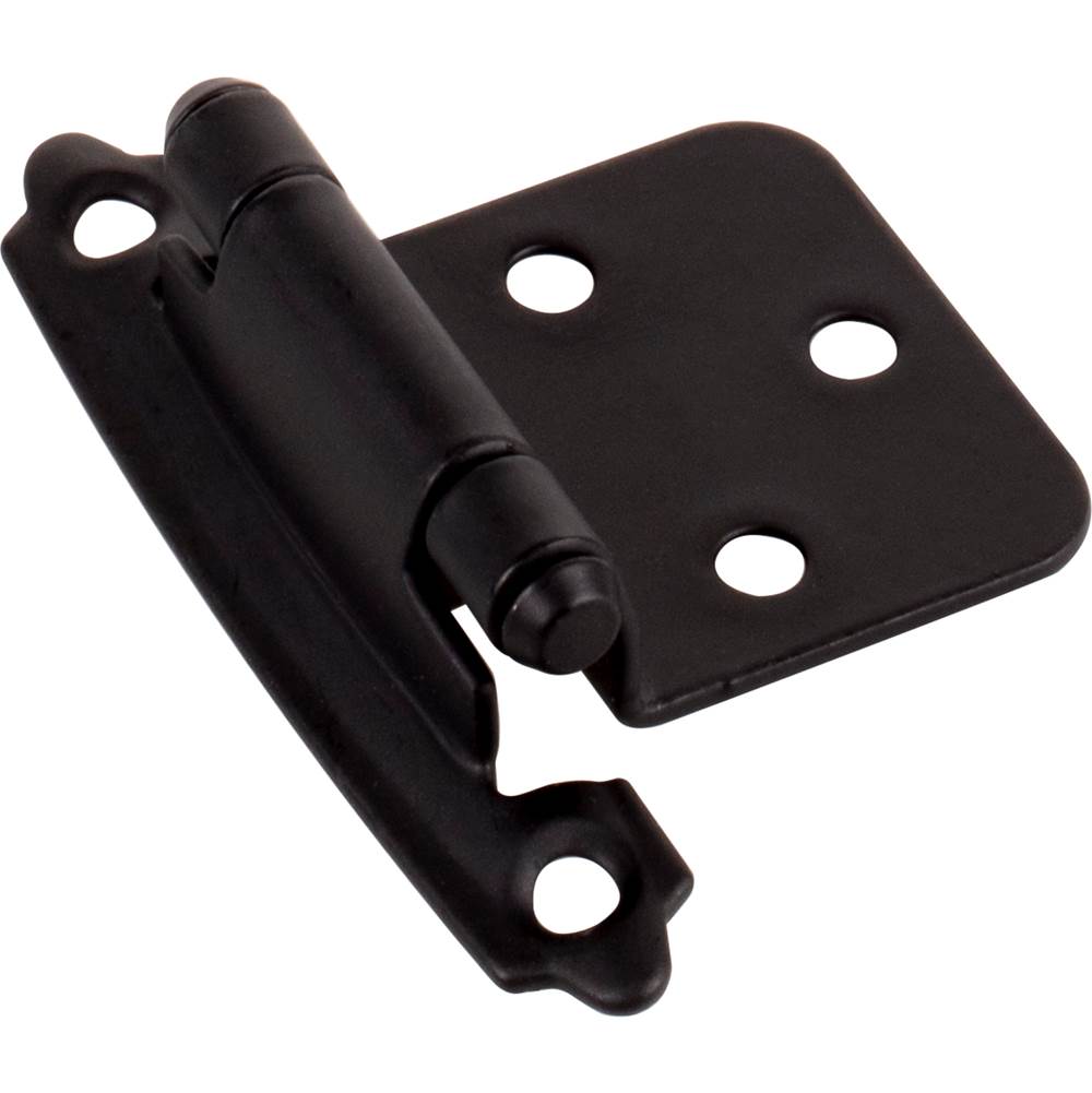 Traditional 1/2'' Overlay Hinge with Screws - Antique Brass