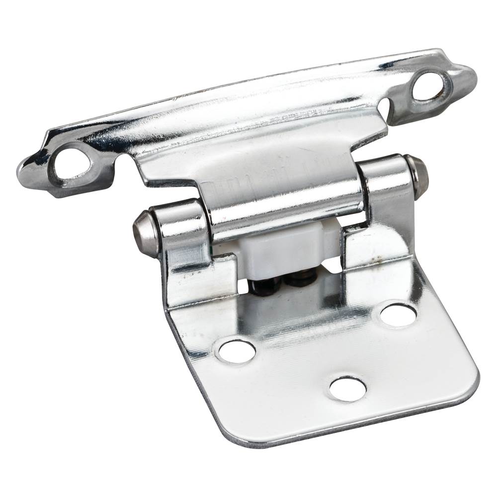 Hardware Resources - Traditional 1/2'' Overlay Hinge with Screws - Polished Chrome - Polished Chrome