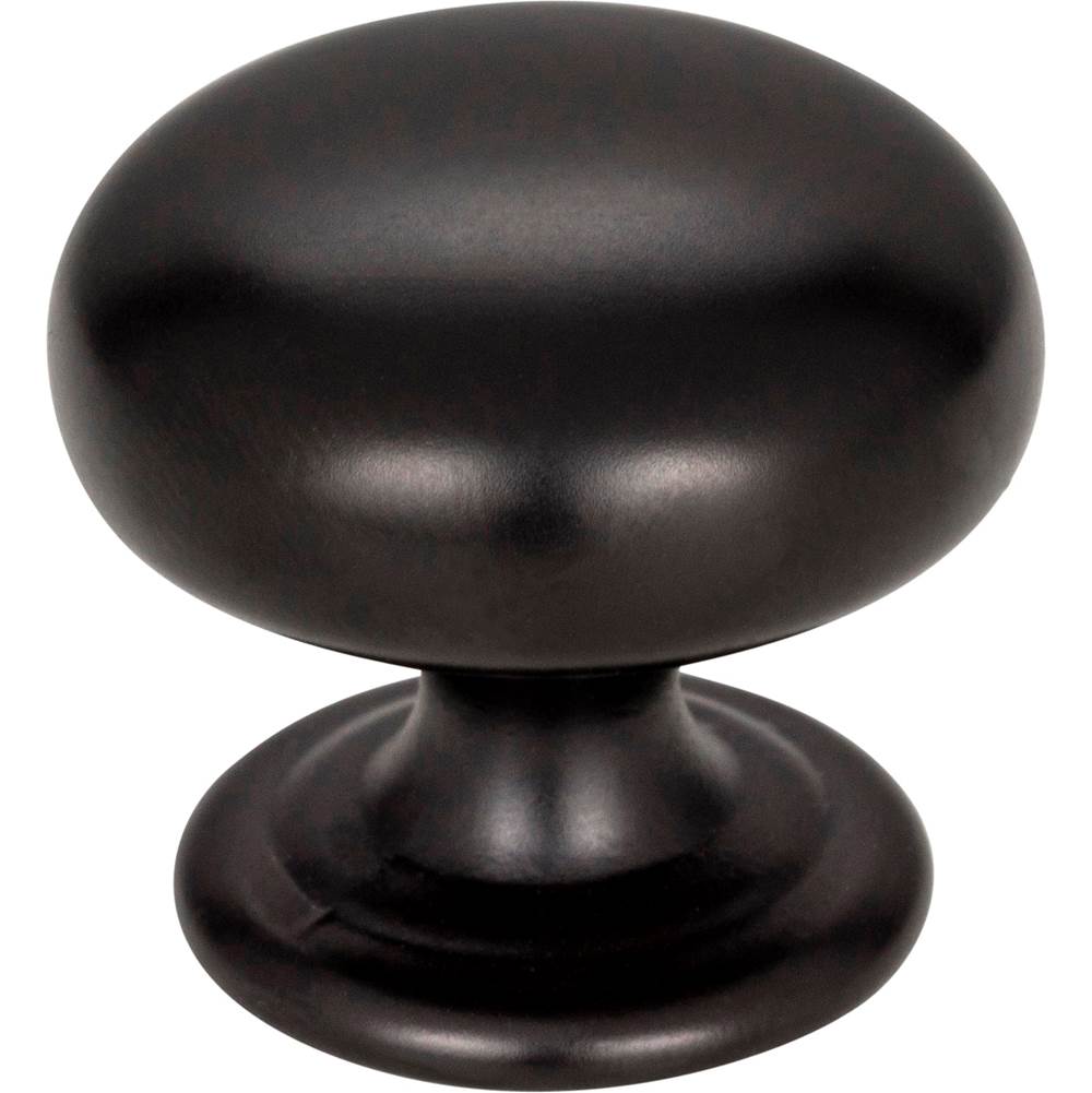 Hardware Resources - 1-1/4'' Diameter Matte Black Florence Cabinet Mushroom Knob - Matte Black