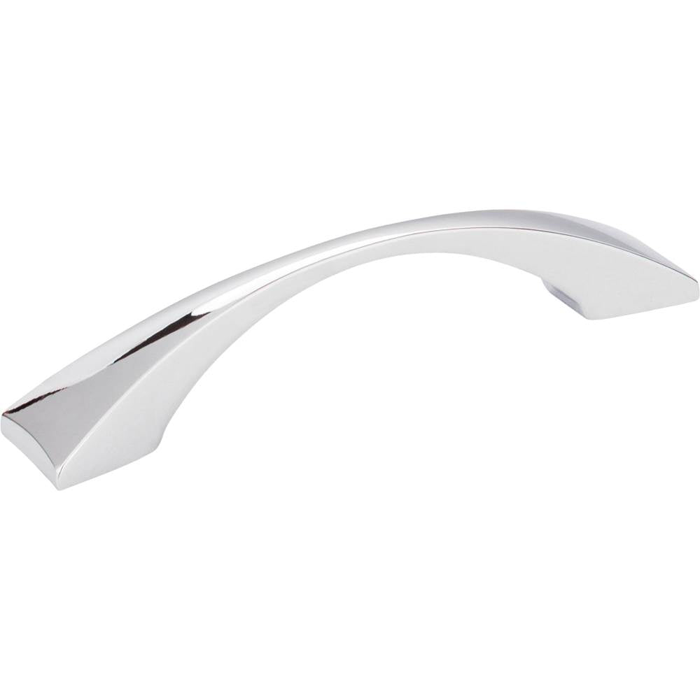 Hardware Resources - 96 mm Center-to-Center Polished Chrome Square Glendale Cabinet Pull - Polished Chrome