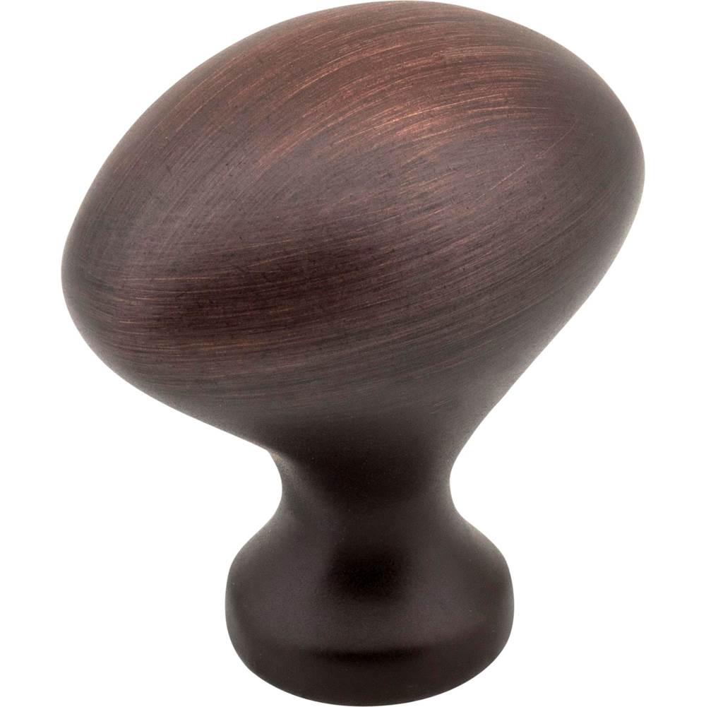 Hardware Resources - 1-1/8'' Overall Length Brushed Oil Rubbed Bronze Oval Merryville Cabinet Knob - Brushed Oil Rubbed Bronze