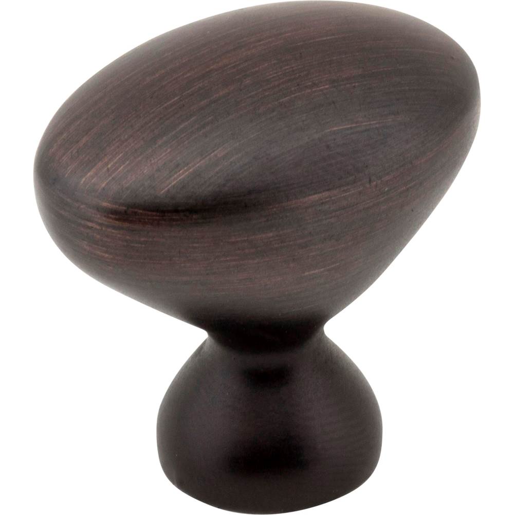 Hardware Resources - 1-1/4'' Overall Length Brushed Oil Rubbed Bronze Oval Merryville Cabinet Knob - Brushed Oil Rubbed Bronze