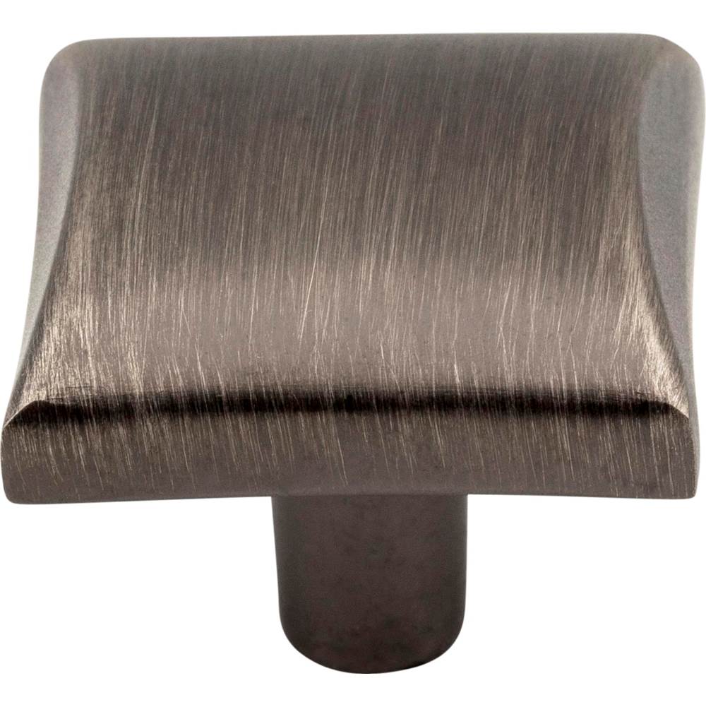 1-1/8'' Overall Length Distressed Antique Brass Square Glendale Cabinet Knob