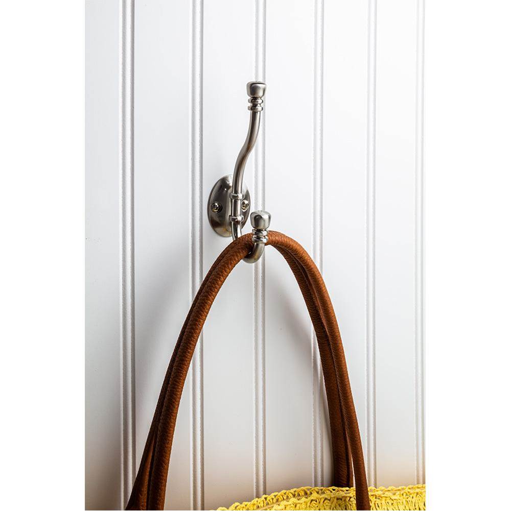 5-7/8'' Brushed Oil Rubbed Bronze Flared Transitional Double Prong Wall Mounted Hook