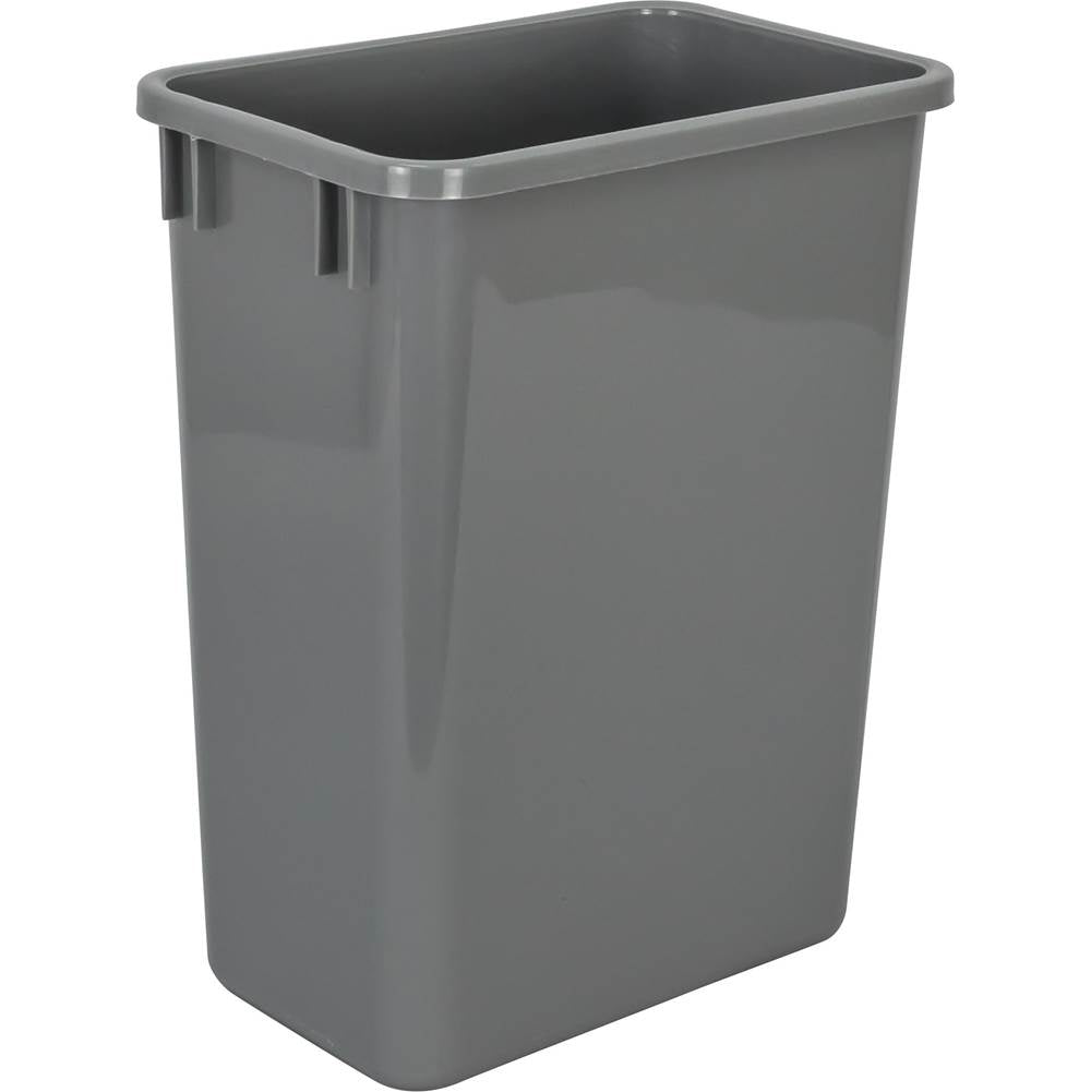 Hardware Resources - Box of 4 Grey 35 Quart Plastic Waste Containers - Grey