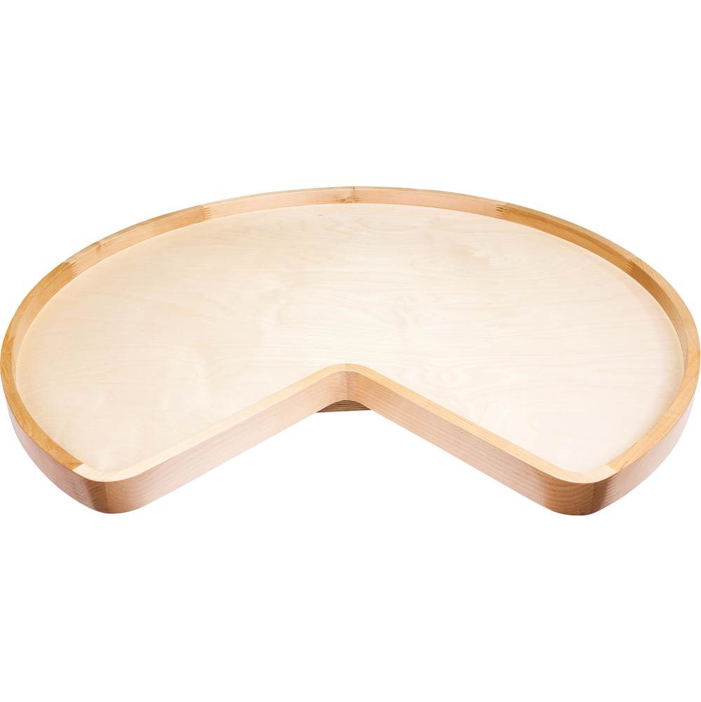 Hardware Resources - 32'' Kidney Wood Lazy Susan Shelf with Swivel - UV Coated