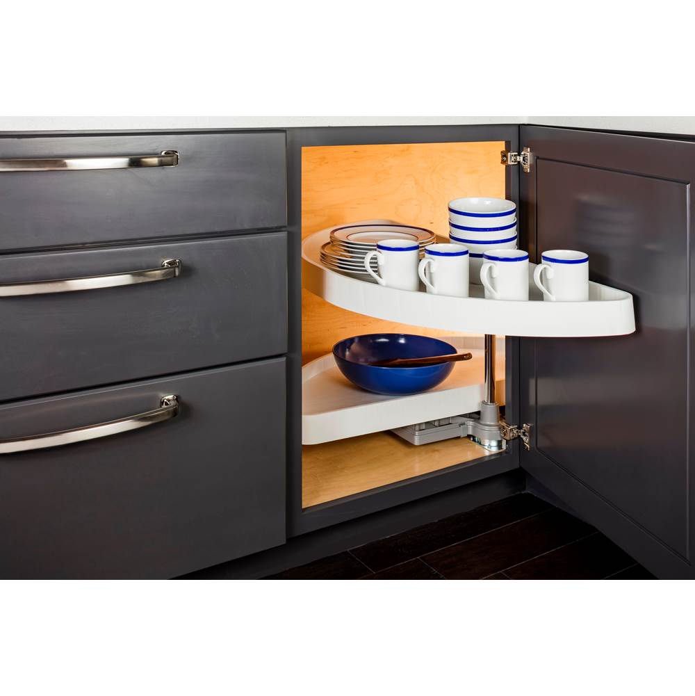 35'' Plastic Half-Moon Lazy Susan