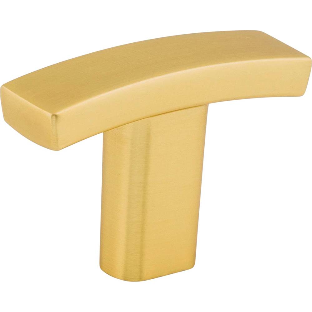 Hardware Resources - 1-1/2'' Overall Length Brushed Gold Square Thatcher Cabinet ''T'' Knob - Brushed Gold