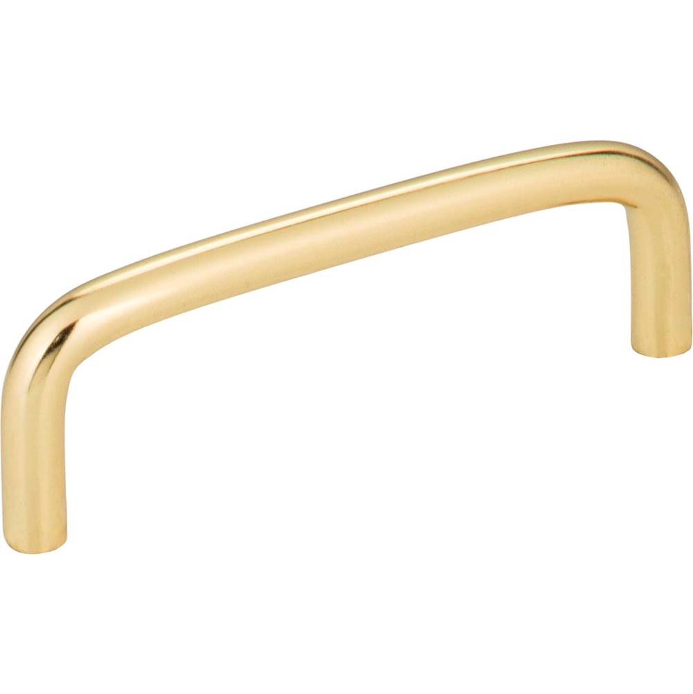 Hardware Resources - 3-1/2'' Center-to-Center Polished Brass Torino Cabinet Wire Pull - Polished Brass