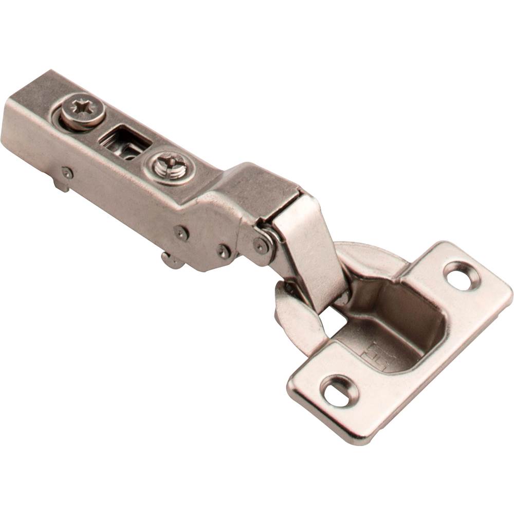 Hardware Resources - 110 degree Heavy Duty Partial Overlay Cam Adjustable Soft-close Hinge without Dowels - Polished Nickel