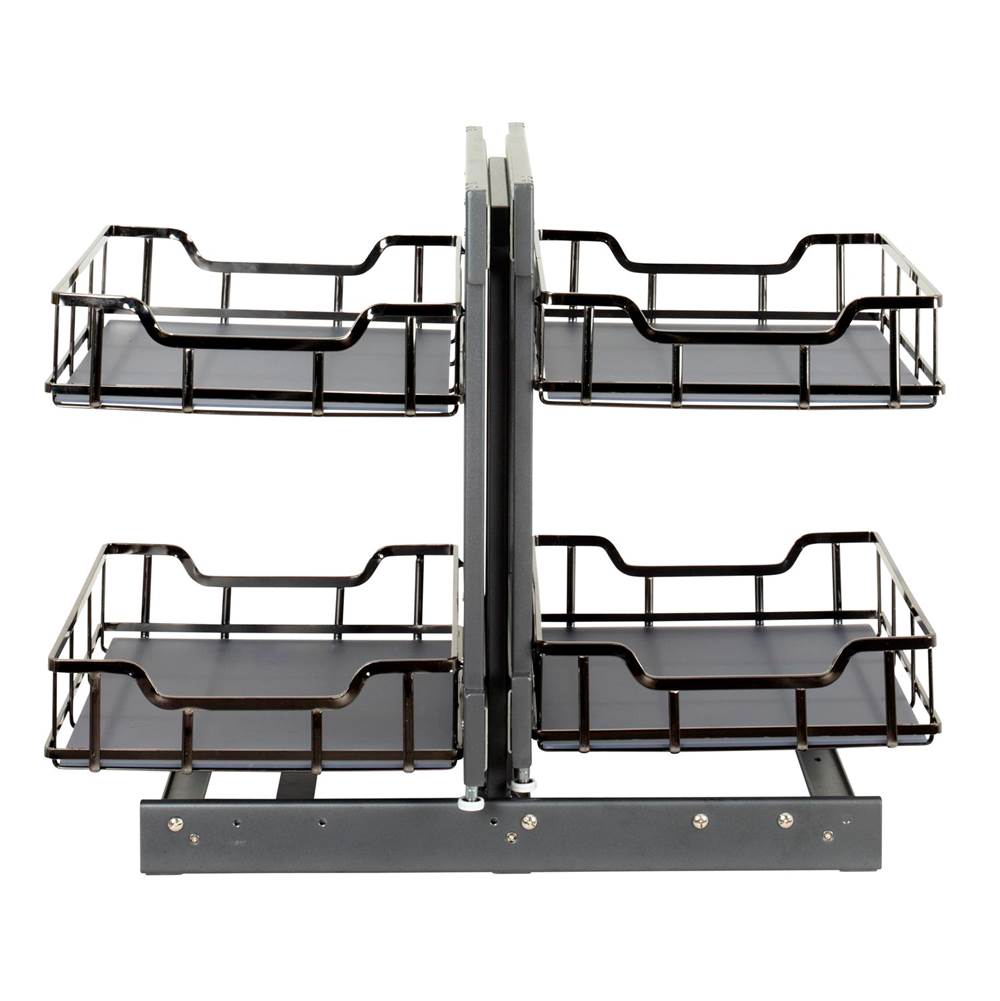STORAGE WITH STYLE Black Nickel 18'' Blind Corner Organizer