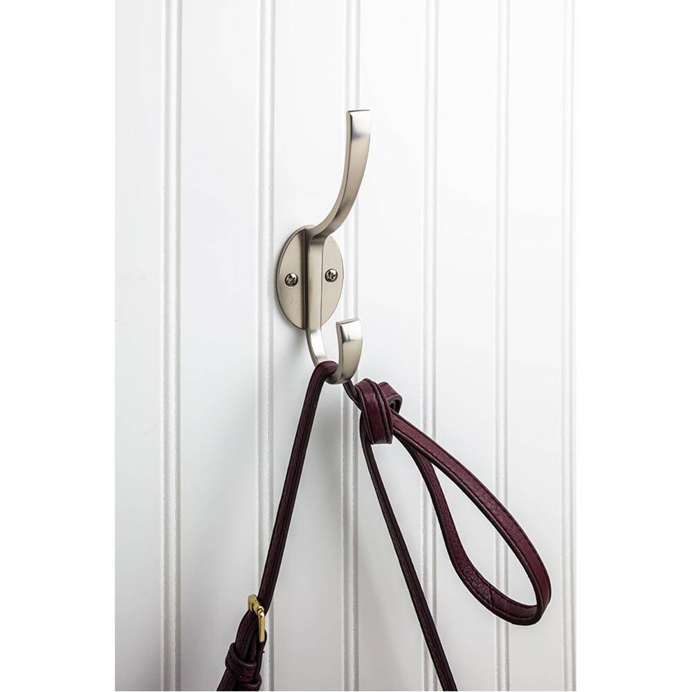 5-7/8'' Brushed Oil Rubbed Bronze Flared Transitional Double Prong Wall Mounted Hook