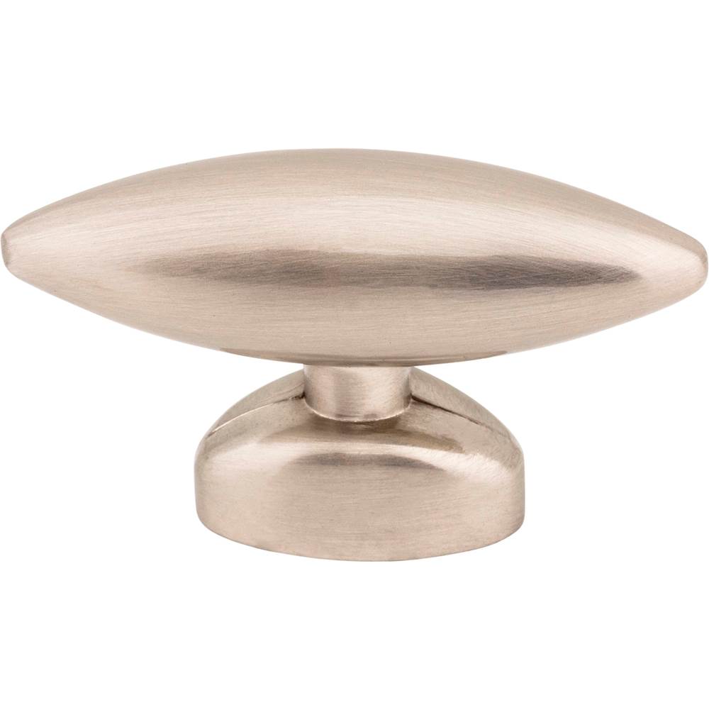 1-9/16'' Overall Length Matte Silver Football Verona Cabinet ''T'' Knob