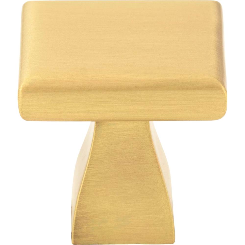 1'' Overall Length Brushed Gold Square Hadly Cabinet Knob