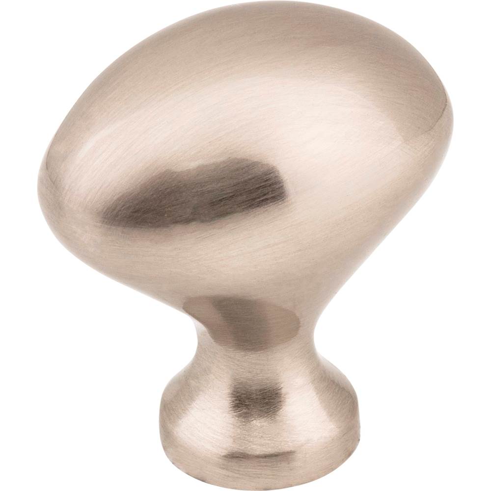 Hardware Resources - 1-1/8'' Overall Length Satin Nickel Oval Merryville Cabinet Knob - Satin Nickel