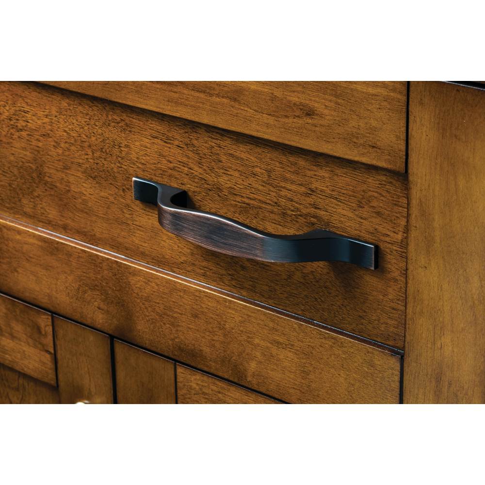 96 mm Center-to-Center Brushed Pewter Square Cosgrove Cabinet Pull