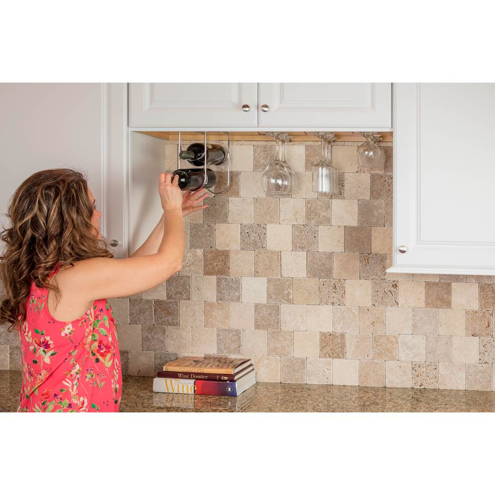 Brushed Oil Rubbed Bronze Under Cabinet Wine Bottle Rack
