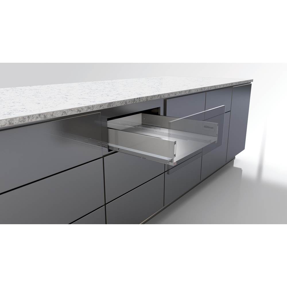 15'' Deep x 3-1/2'' High DURA-CLOSE Metal Drawer Box System, incorporates USE58-500 Series Undermount