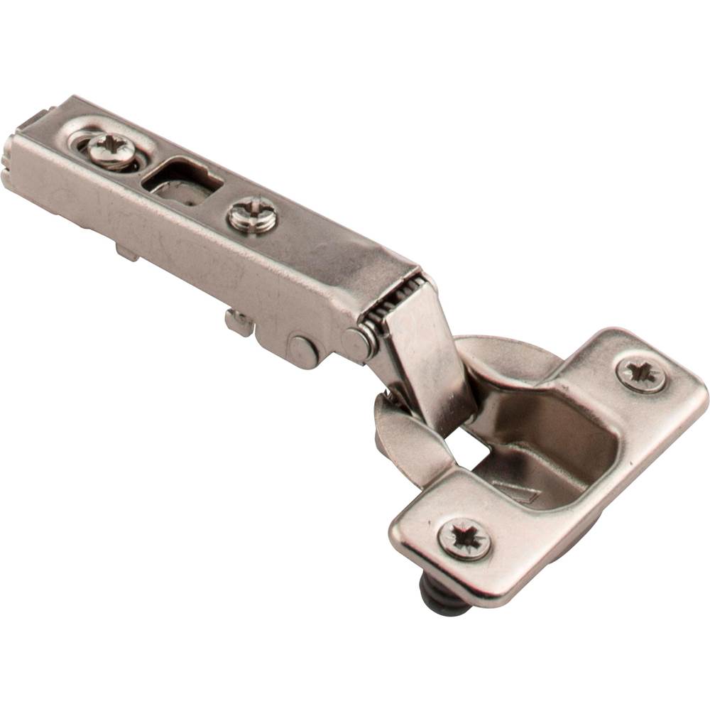 110 degree Standard Duty Full Overlay Screw Adjustable Self-close Hinge with Press-in 8 mm Dowels