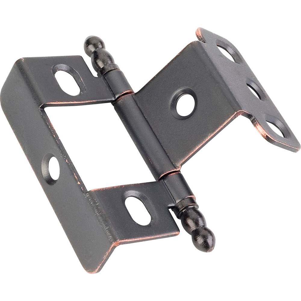 Hardware Resources - 270 degree Full Wrap for 3/4'' Frame x 3/4'' Door, Inset Flush Ball Tip Hinge - Dark Brushed Antique Copper - Distressed Oil Rubbed Bronze
