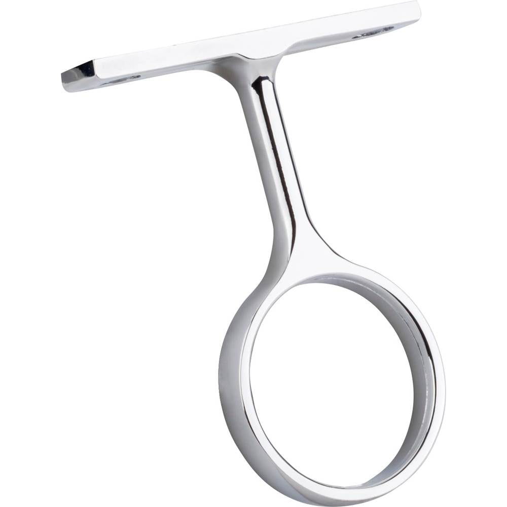 Hardware Resources - Chrome Center Support Bracket for 1-5/16'' Round Closet Rods - Polished Chrome
