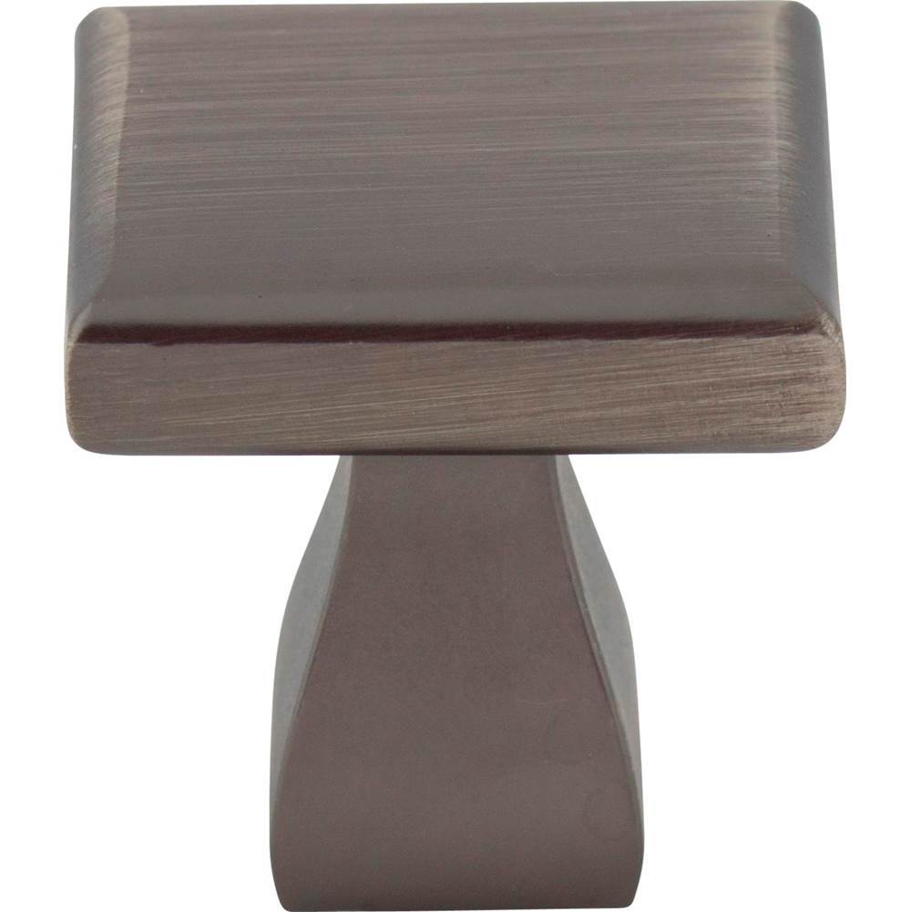 1'' Overall Length Brushed Gold Square Hadly Cabinet Knob