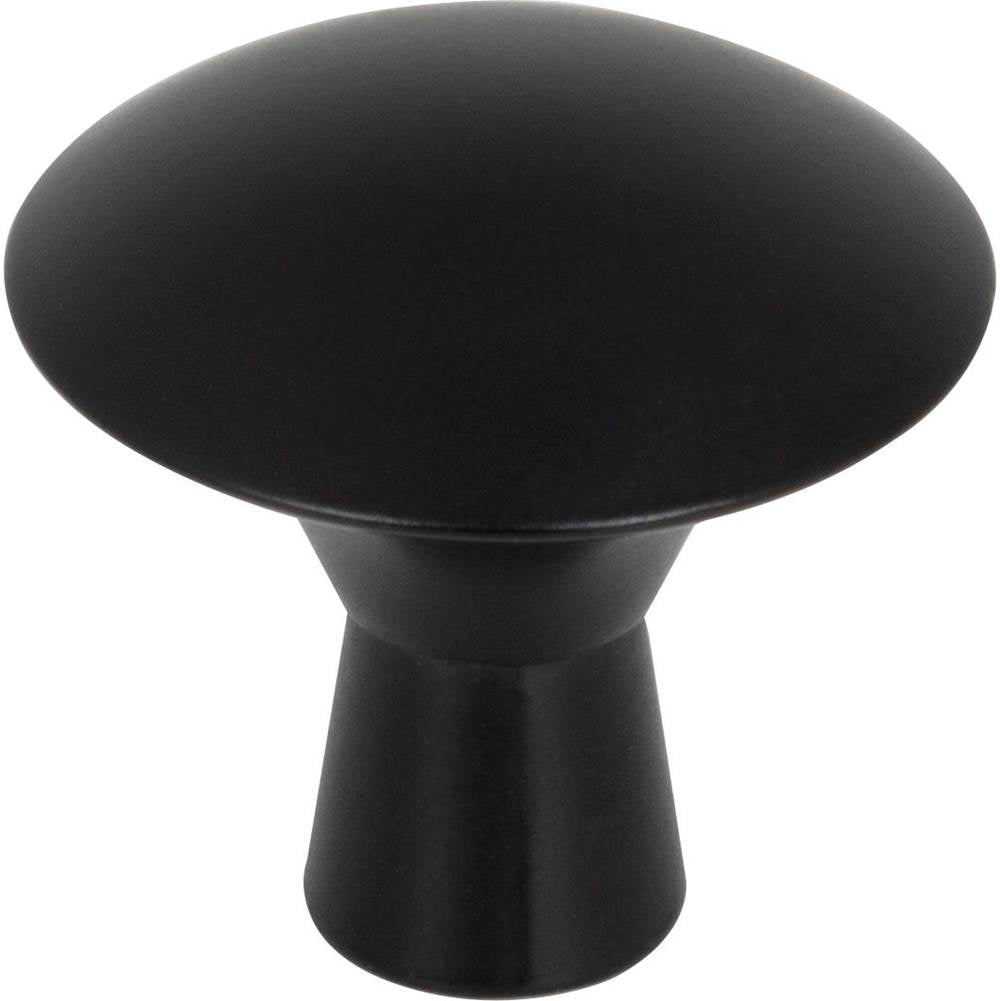 Hardware Resources - 1-1/16'' Diameter Matte Black Zachary Cabinet Mushroom Knob - Matte Black