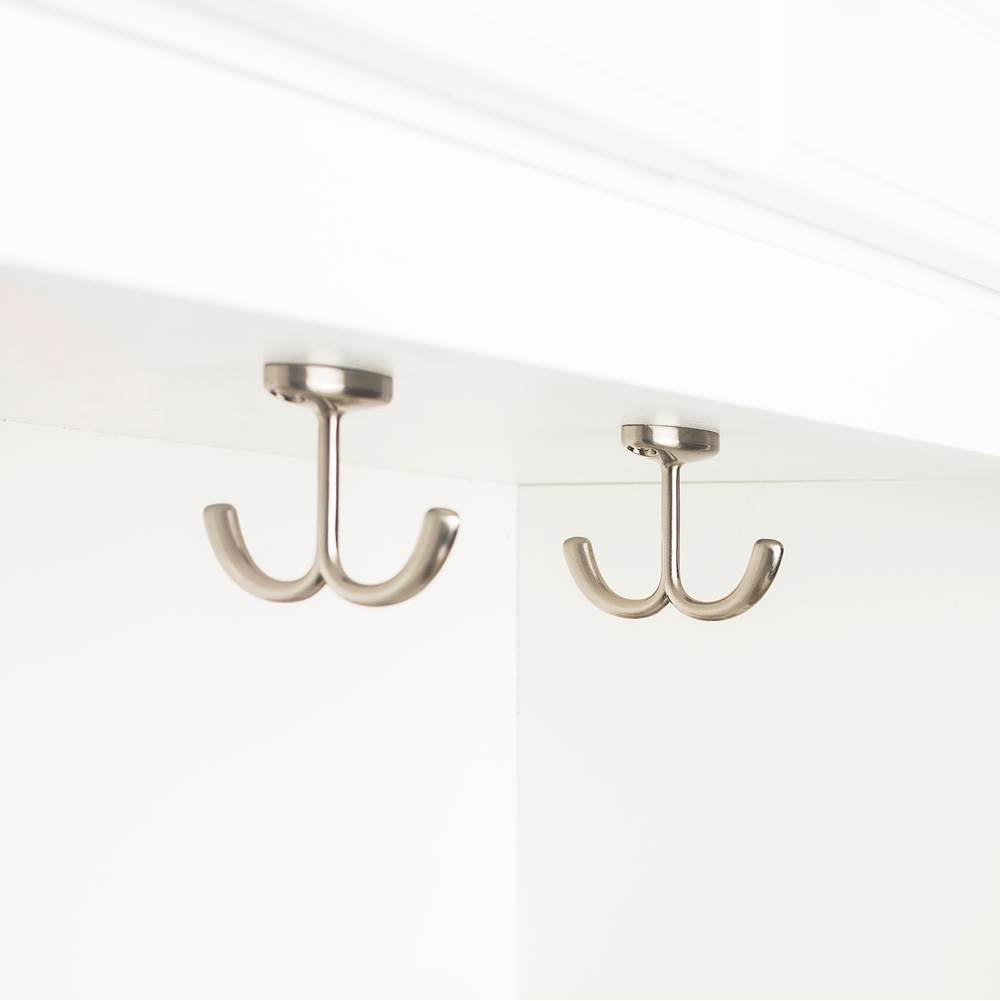 1-9/16'' Brushed Oil Rubbed Bronze Double Prong Ceiling Mounted Hook