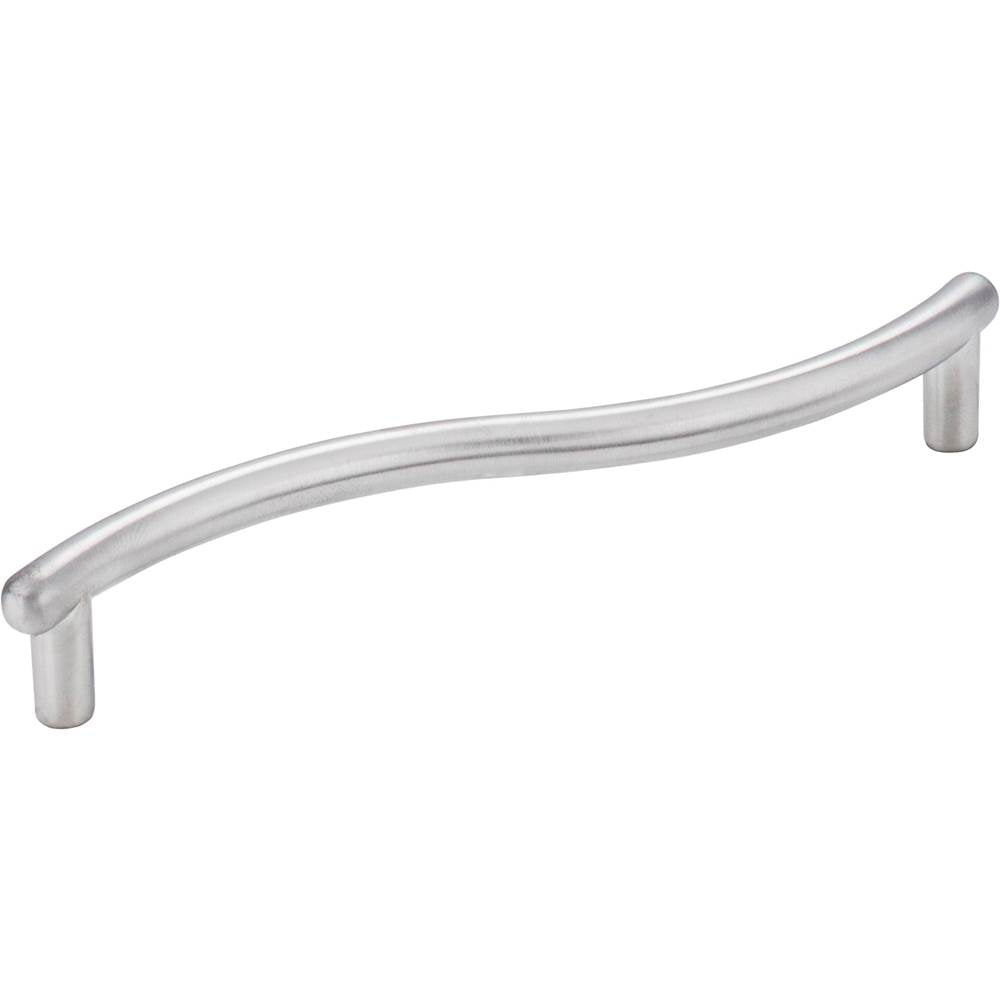 Hardware Resources - 128 mm Center-to-Center Brushed Chrome Wavy Capri Cabinet Pull - Brushed Chrome