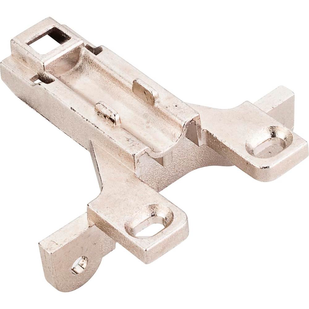 Hardware Resources - Heavy Duty 3 mm Non-Cam Adj Zinc Die Cast Wrap-Around Plate for 700, 725, 900 and 1750 Series Euro Hinges - Polished Nickel