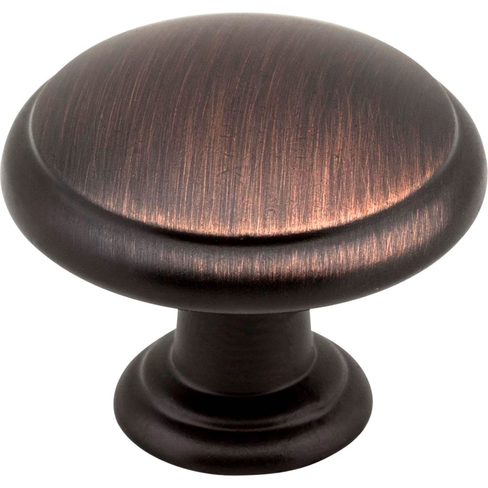 Hardware Resources - 1-3/16'' Diameter Brushed Oil Rubbed Bronze Gatsby Cabinet Mushroom Knob - Brushed Oil Rubbed Bronze