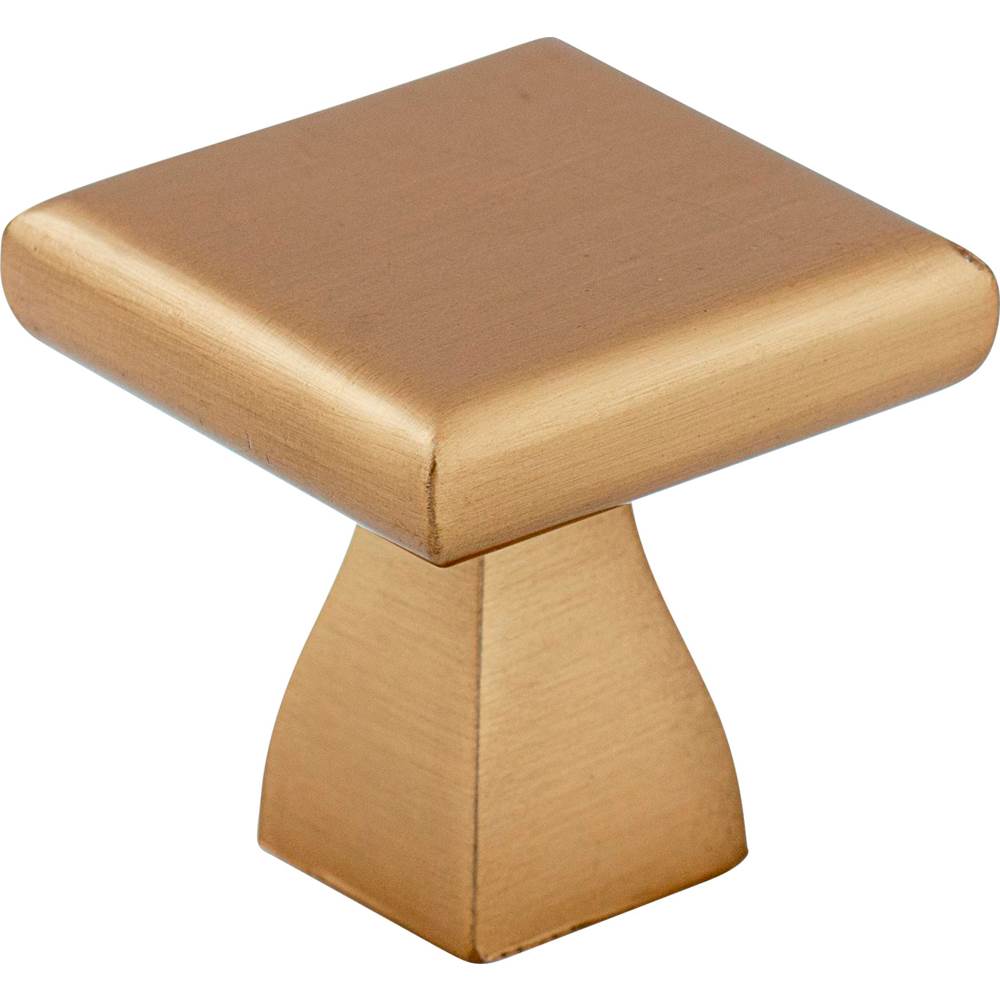 Hardware Resources - 1'' Overall Length Satin Bronze Square Hadly Cabinet Knob - Satin Bronze