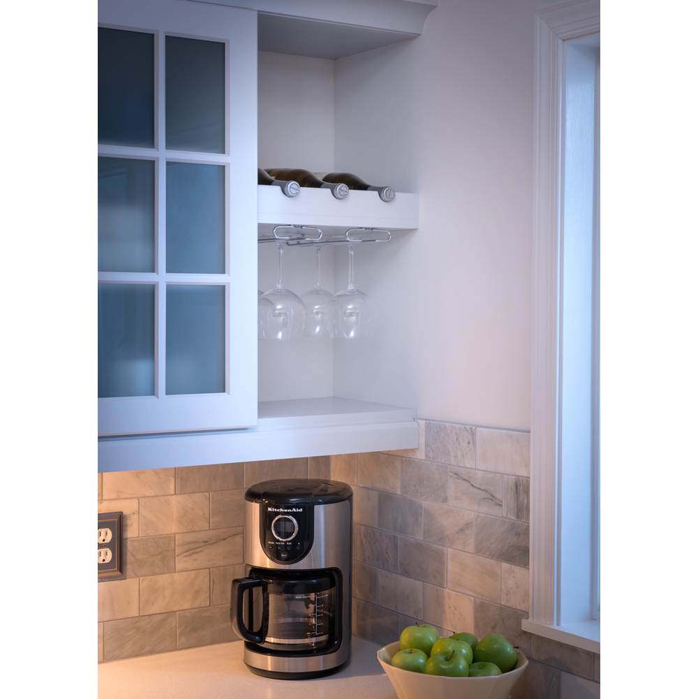 Brushed Oil Rubbed Bronze Under Cabinet Stemware Rack