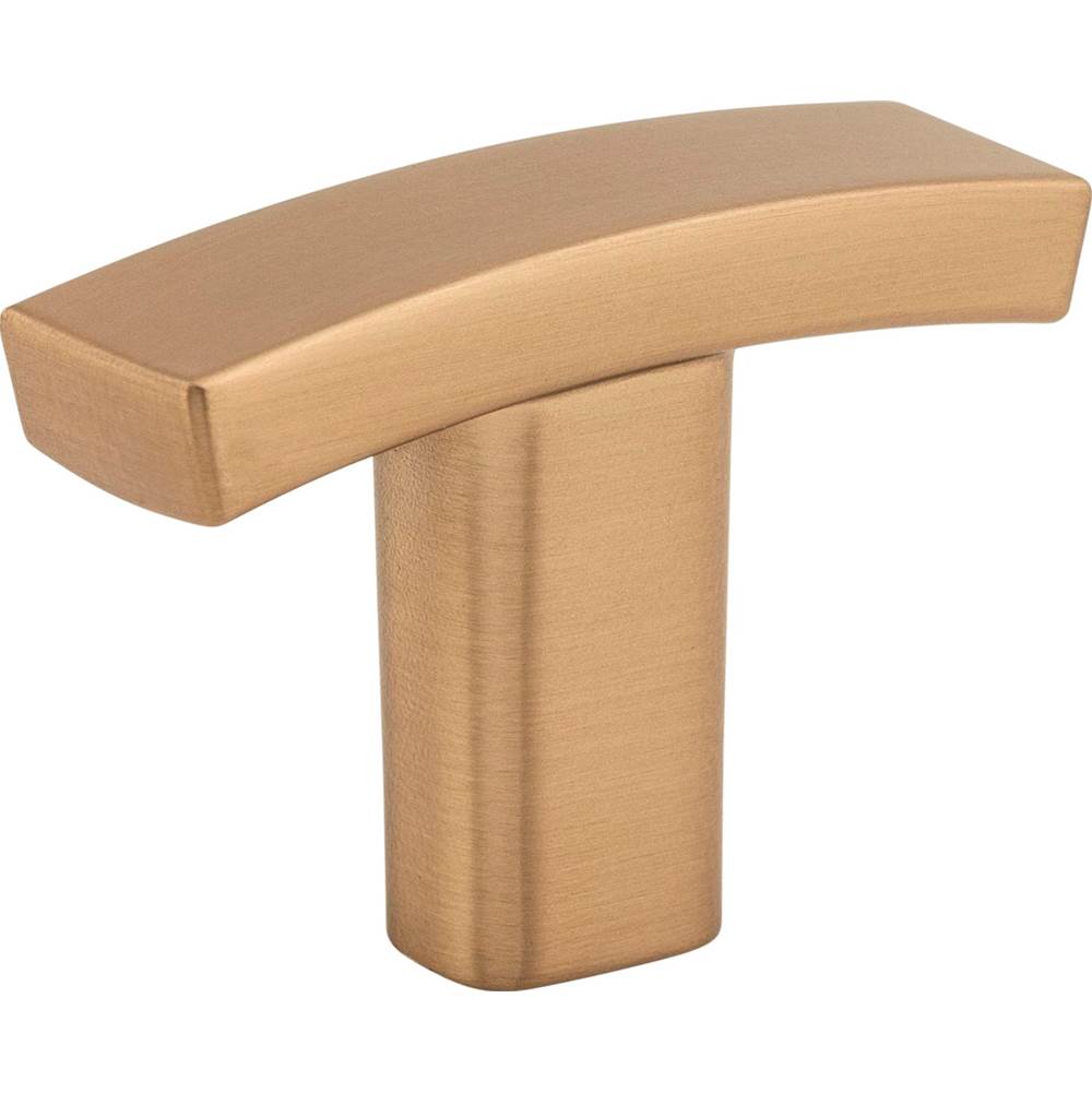 Hardware Resources - 1-1/2'' Overall Length Satin Bronze Square Thatcher Cabinet ''T'' Knob - Satin Bronze